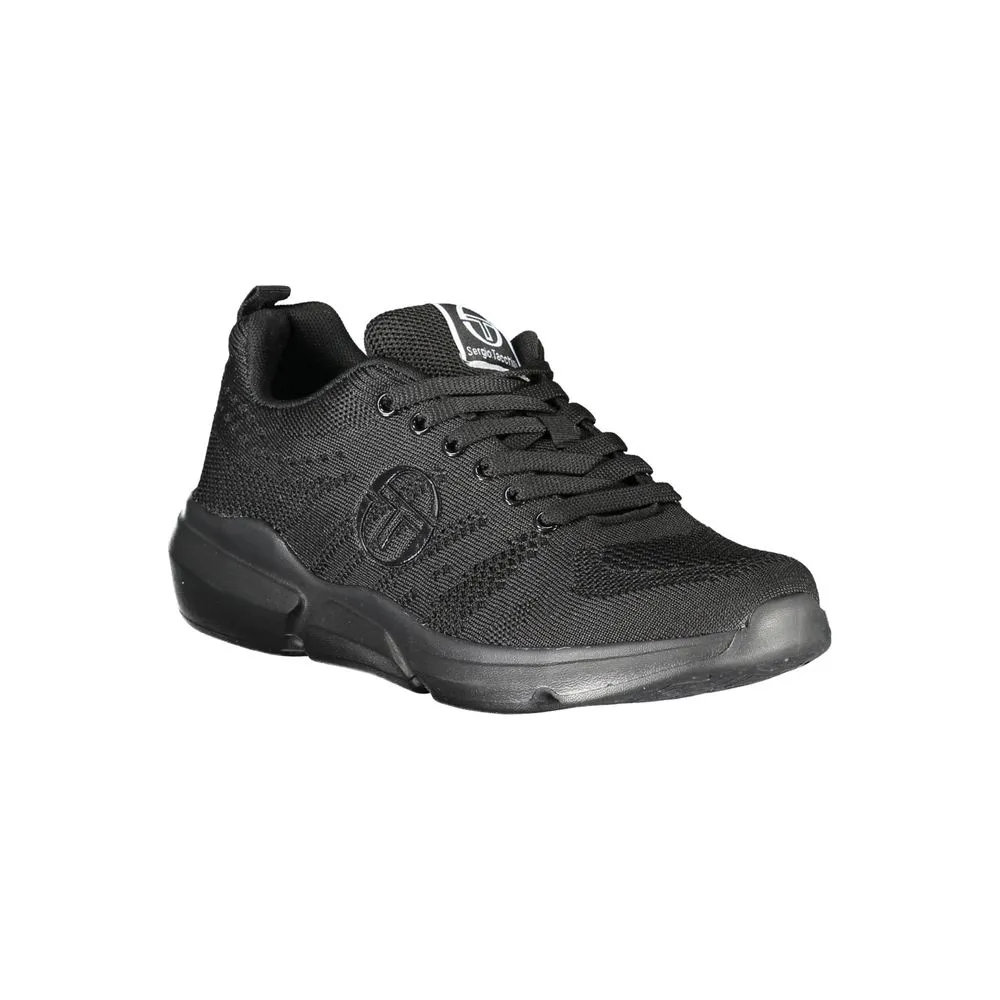 Sleek Black Lace-up Sneakers with Contrast Detailing sold by Louxly product image thumbnail 2