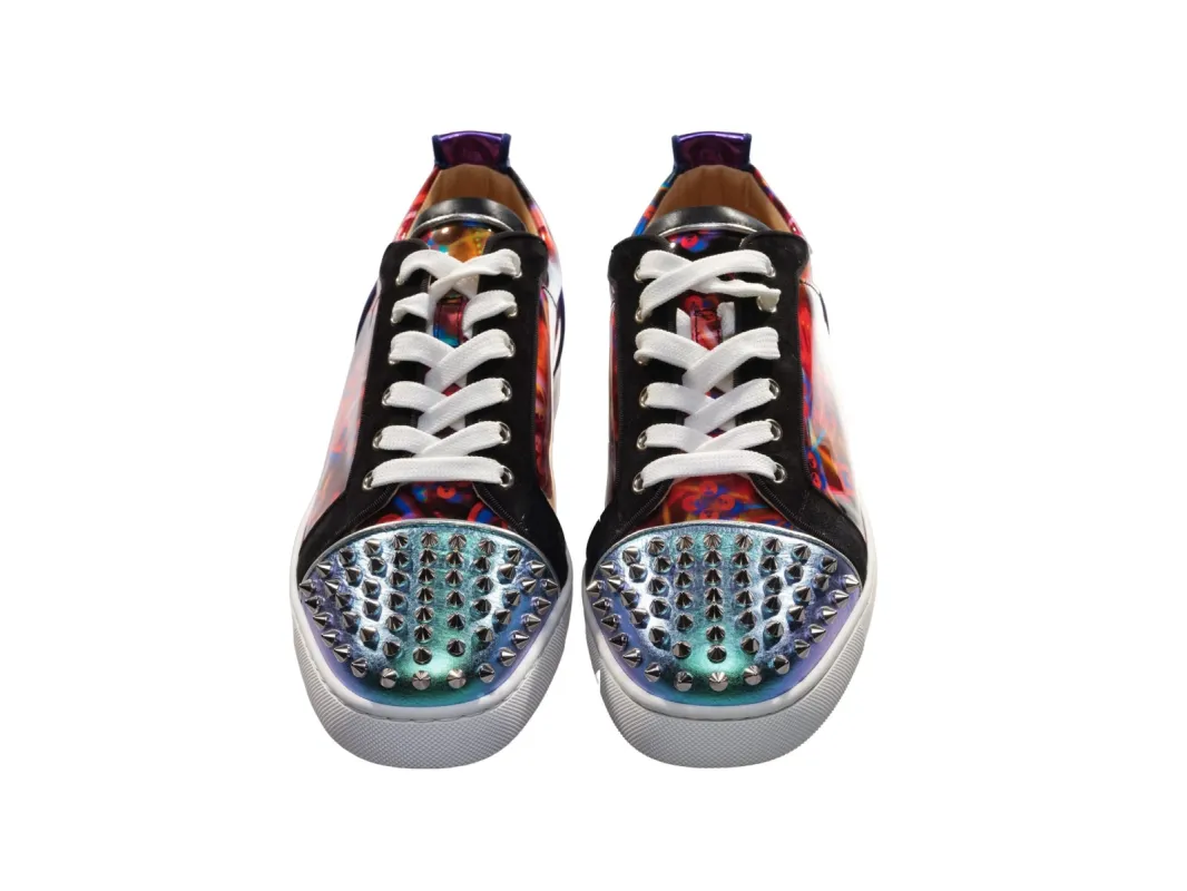 Louis Spikes Orlato Contrast Multicolor Laceup Sneakers sold by Louxly