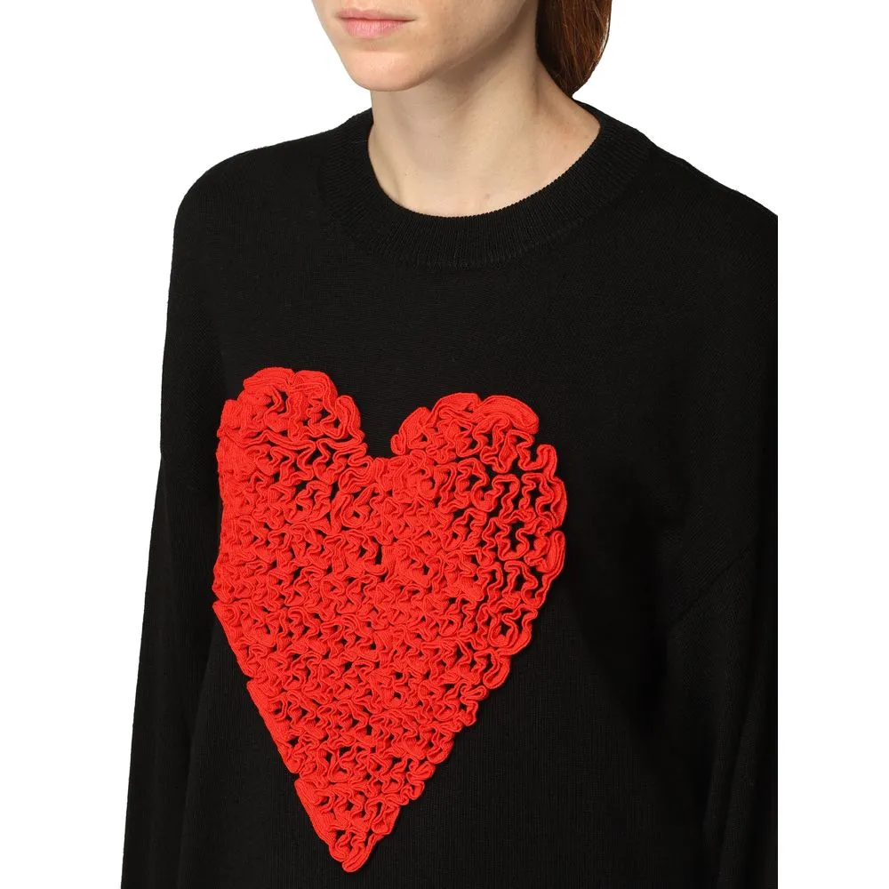 Embossed Heart Ruffle Wool Blend Sweater sold by Louxly product image thumbnail 3