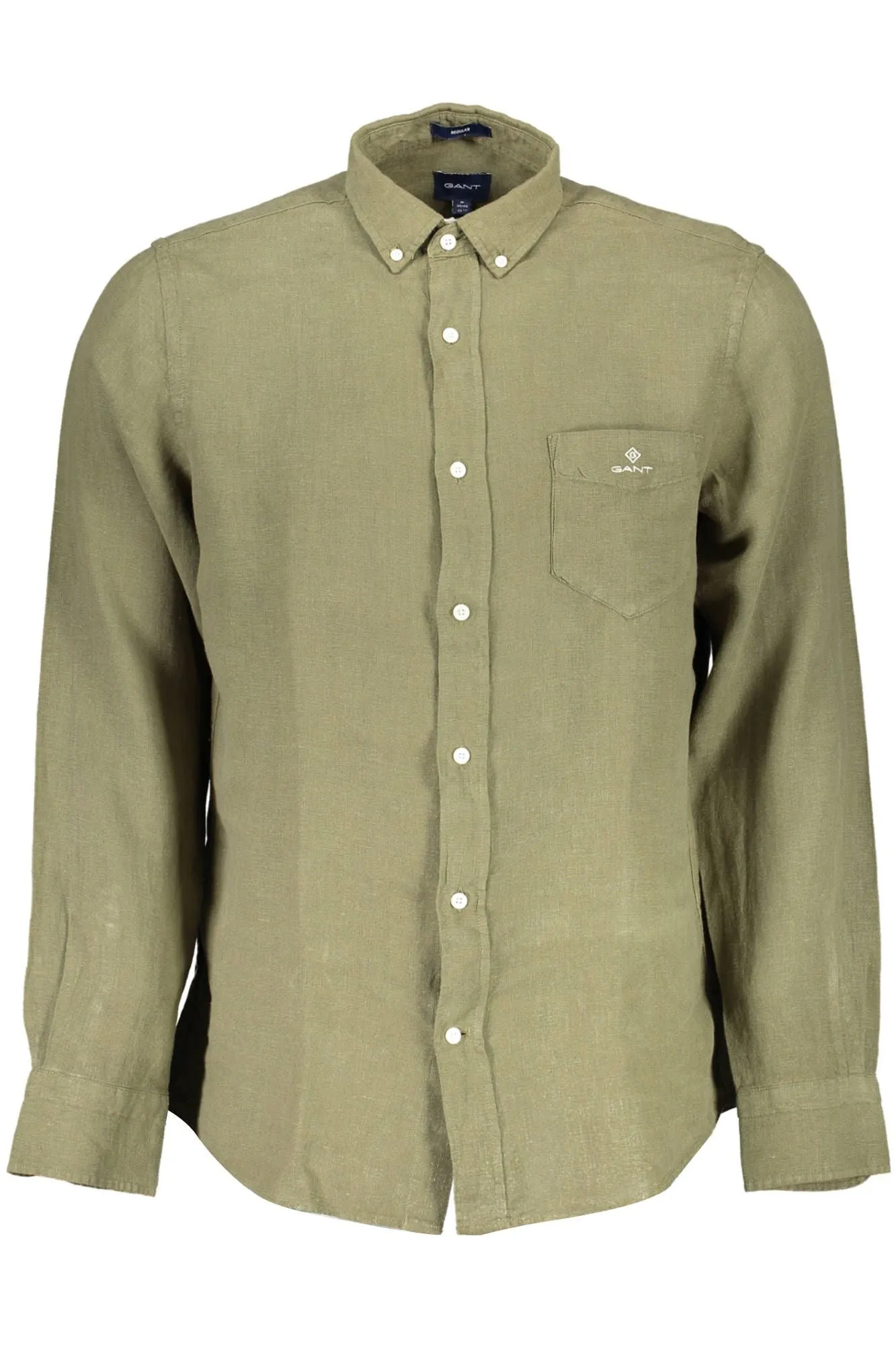 Green Linen Men Shirt sold by Louxly