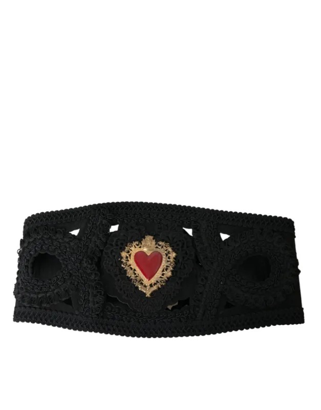Black Canvas Embellished Waist Women Belt sold by Louxly