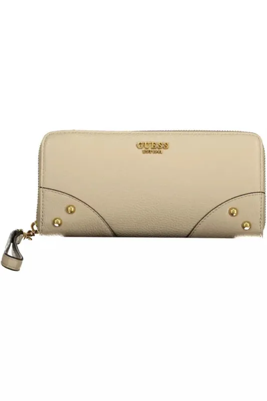 Beige Polyethylene Women Wallet sold by Louxly