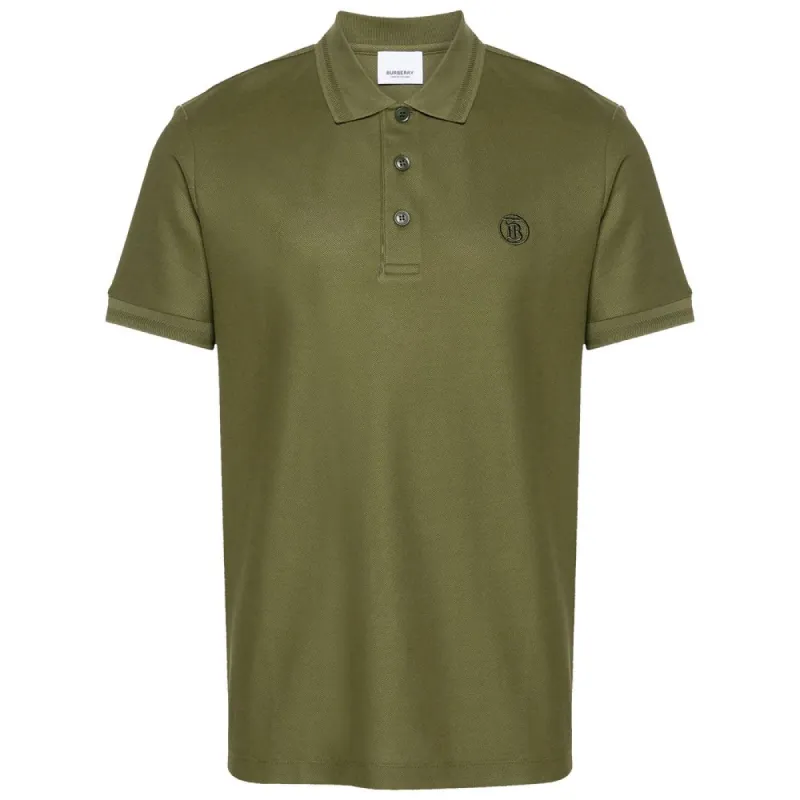 Green Cotton Polo Shirt sold by Louxly
