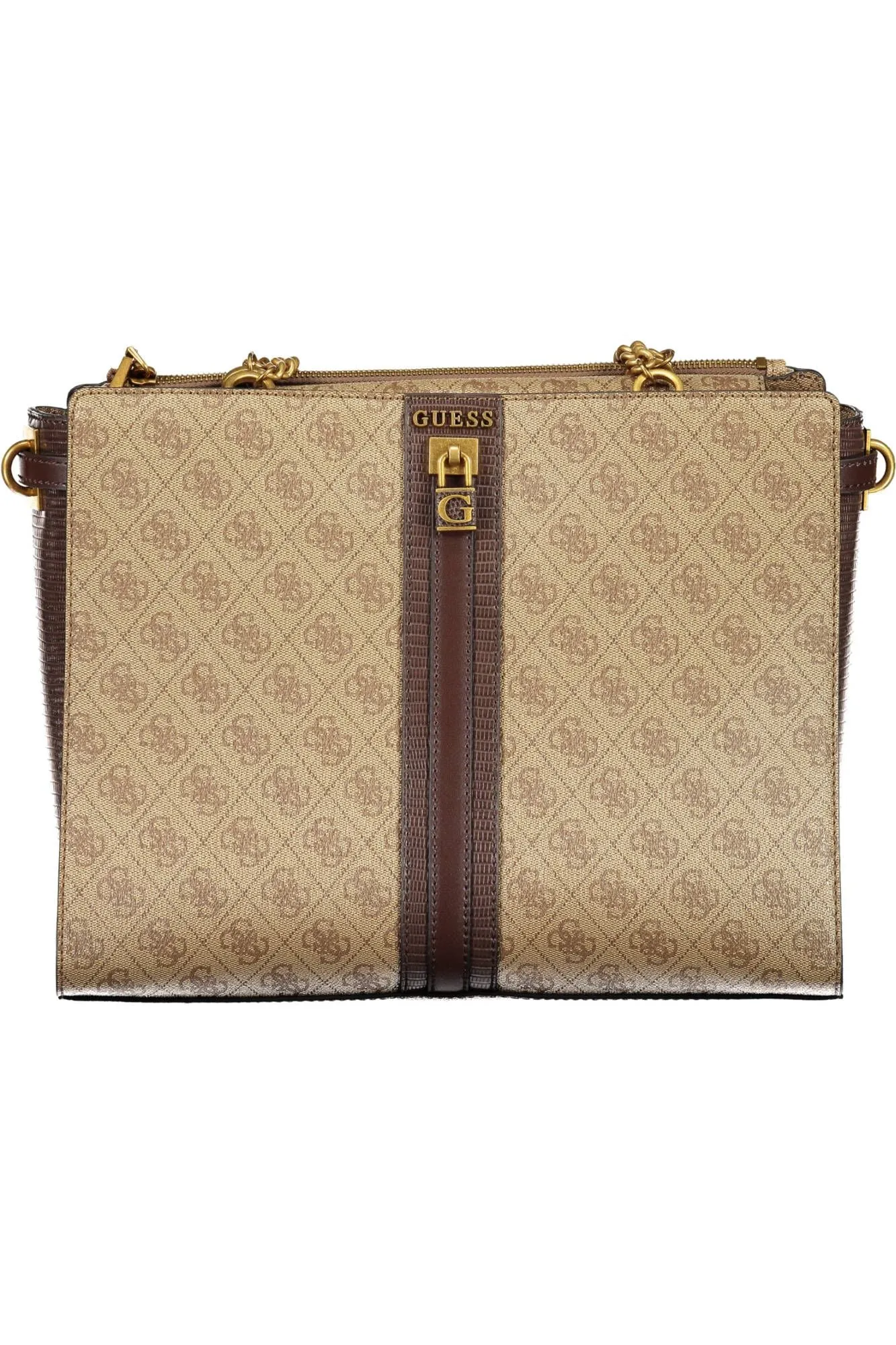 Chic Beige Dual-Chain Shoulder Bag sold by Louxly