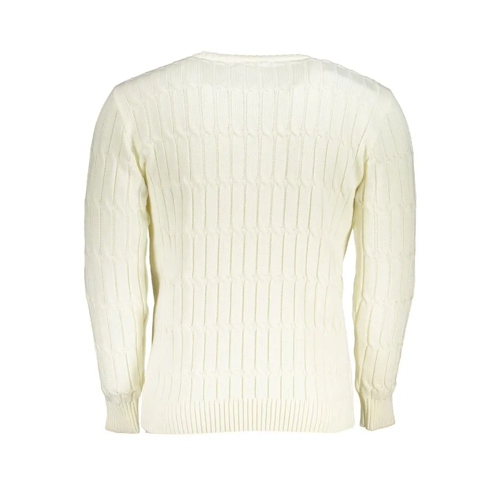 Elegant Twisted Crew Neck Sweater in White sold by Louxly product image thumbnail 2