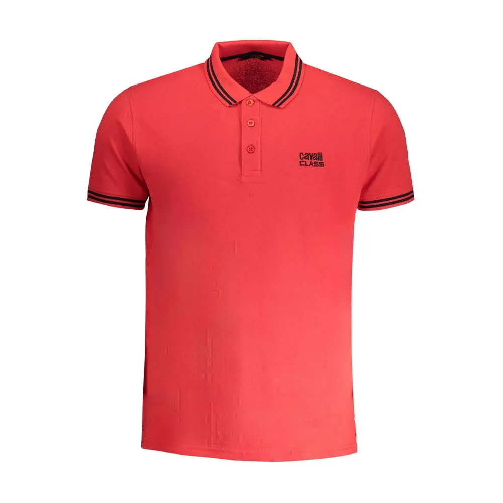 Red Cotton Polo Shirt sold by Louxly