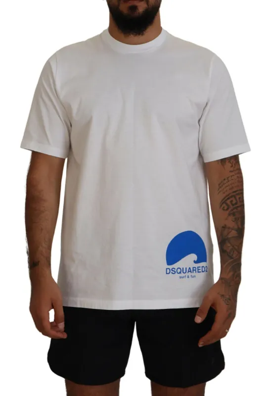 White Cotton Short Sleeves Crewneck T-shirt sold by Louxly