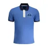 Blue Cotton Polo Shirt sold by Louxly