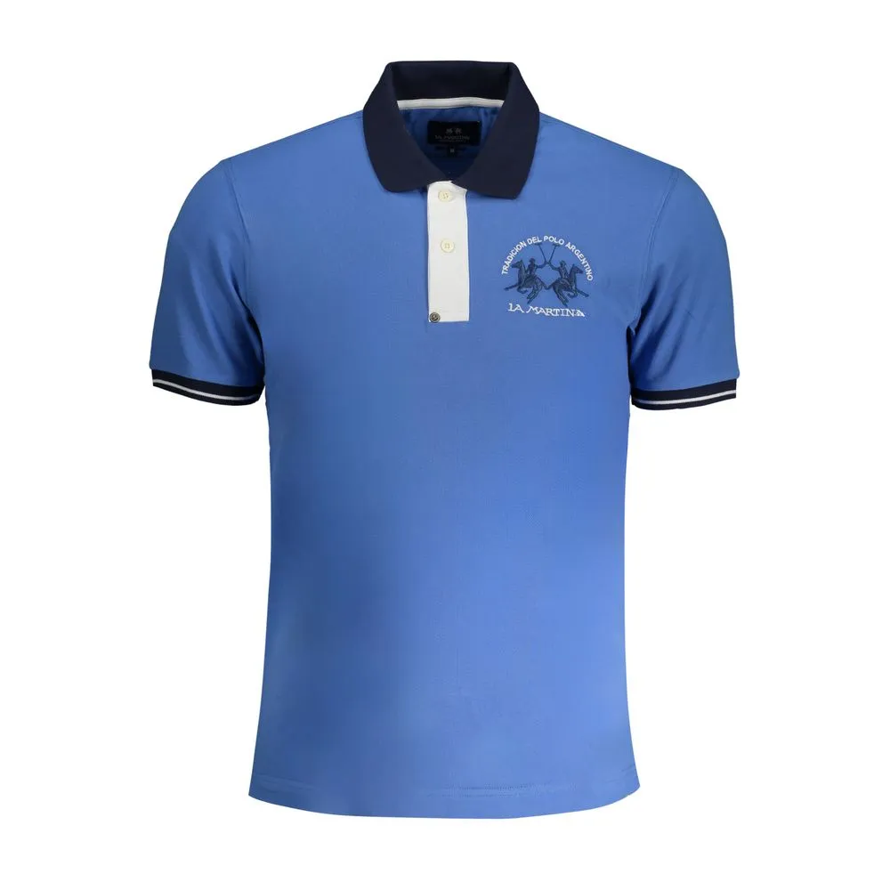 Blue Cotton Polo Shirt sold by Louxly