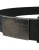 Elegant Black Leather Belt with Metal Buckle sold by Louxly