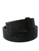Elegant Black Leather Belt with Metal Buckle sold by Louxly
