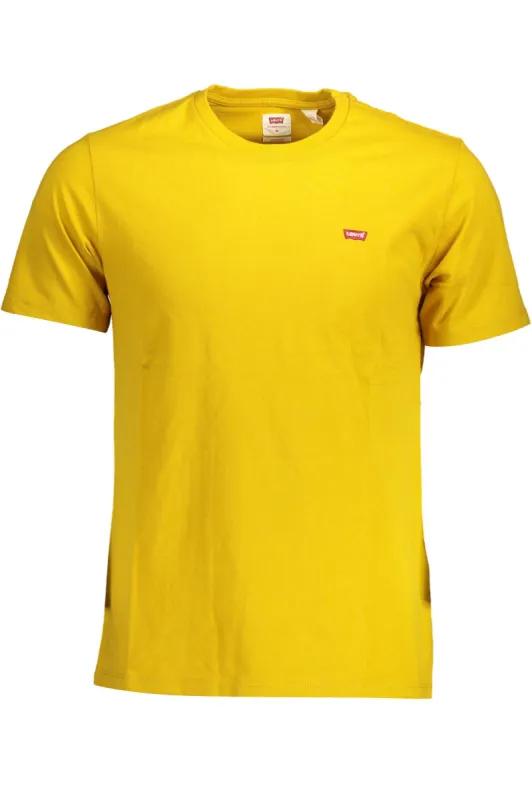 Sunshine Yellow Cotton Tee with Classic Logo sold by Louxly