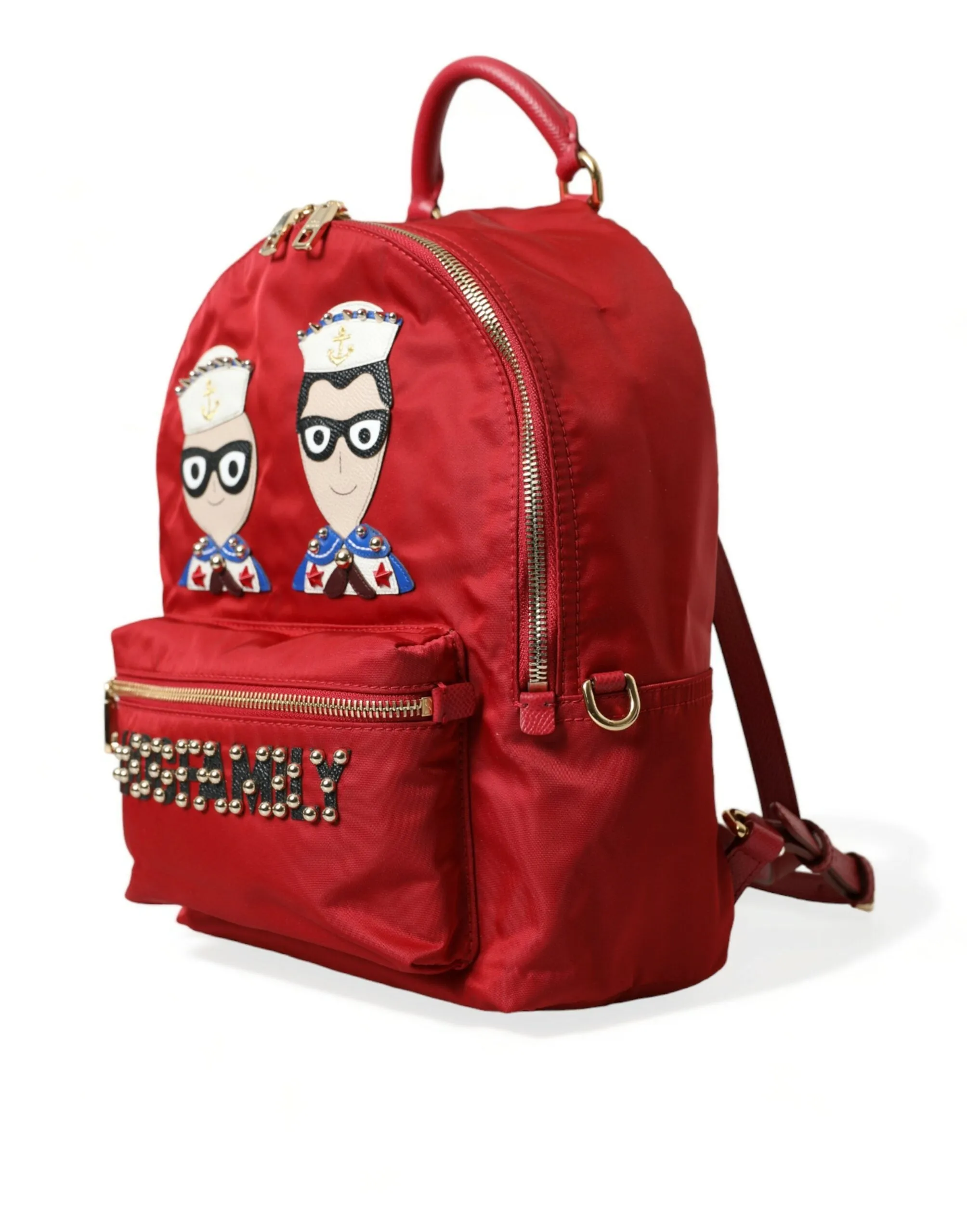 Embellished Red Backpack with Gold Detailing sold by Louxly product image thumbnail 2