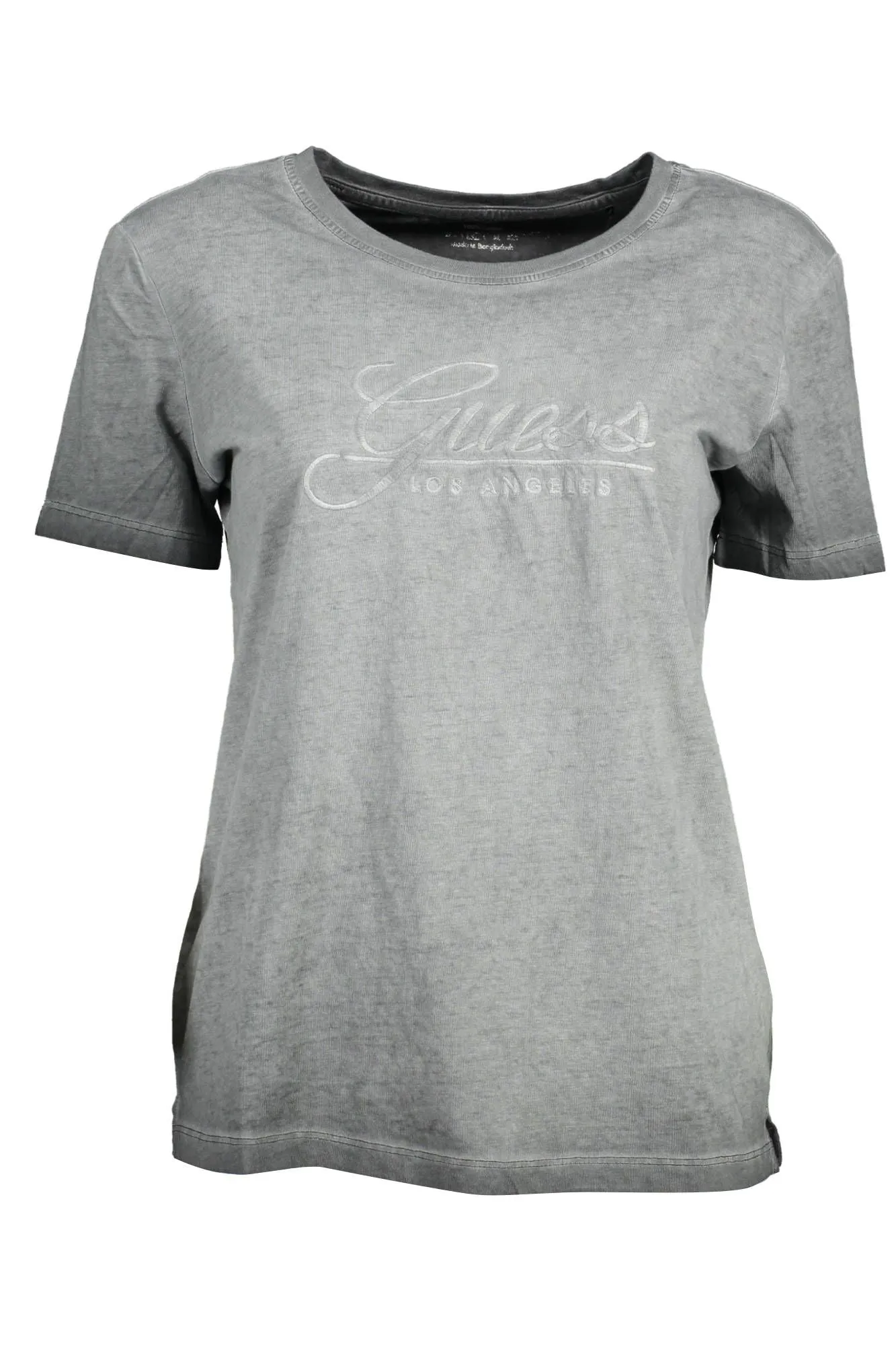Chic Faded Embroidery Logo Tee sold by Louxly