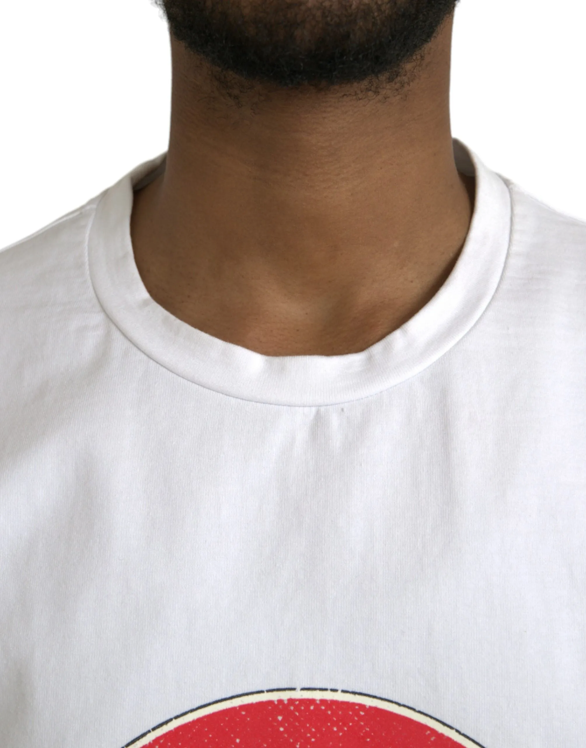 White Amor Heart Cotton Crewneck Short Sleeve T-shirt sold by Louxly product image thumbnail 4