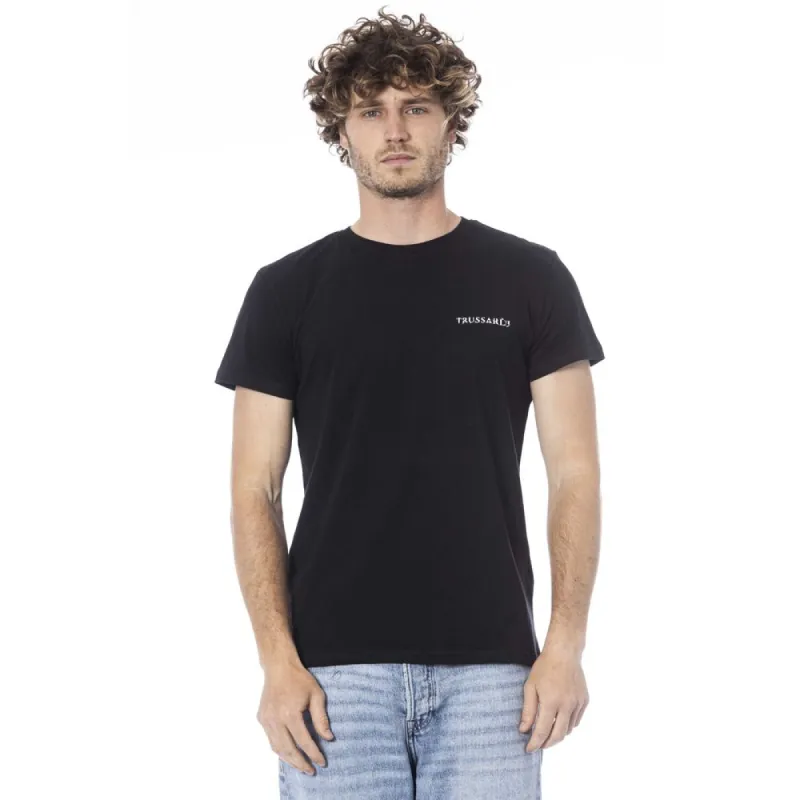 Black Cotton T-Shirt sold by Louxly