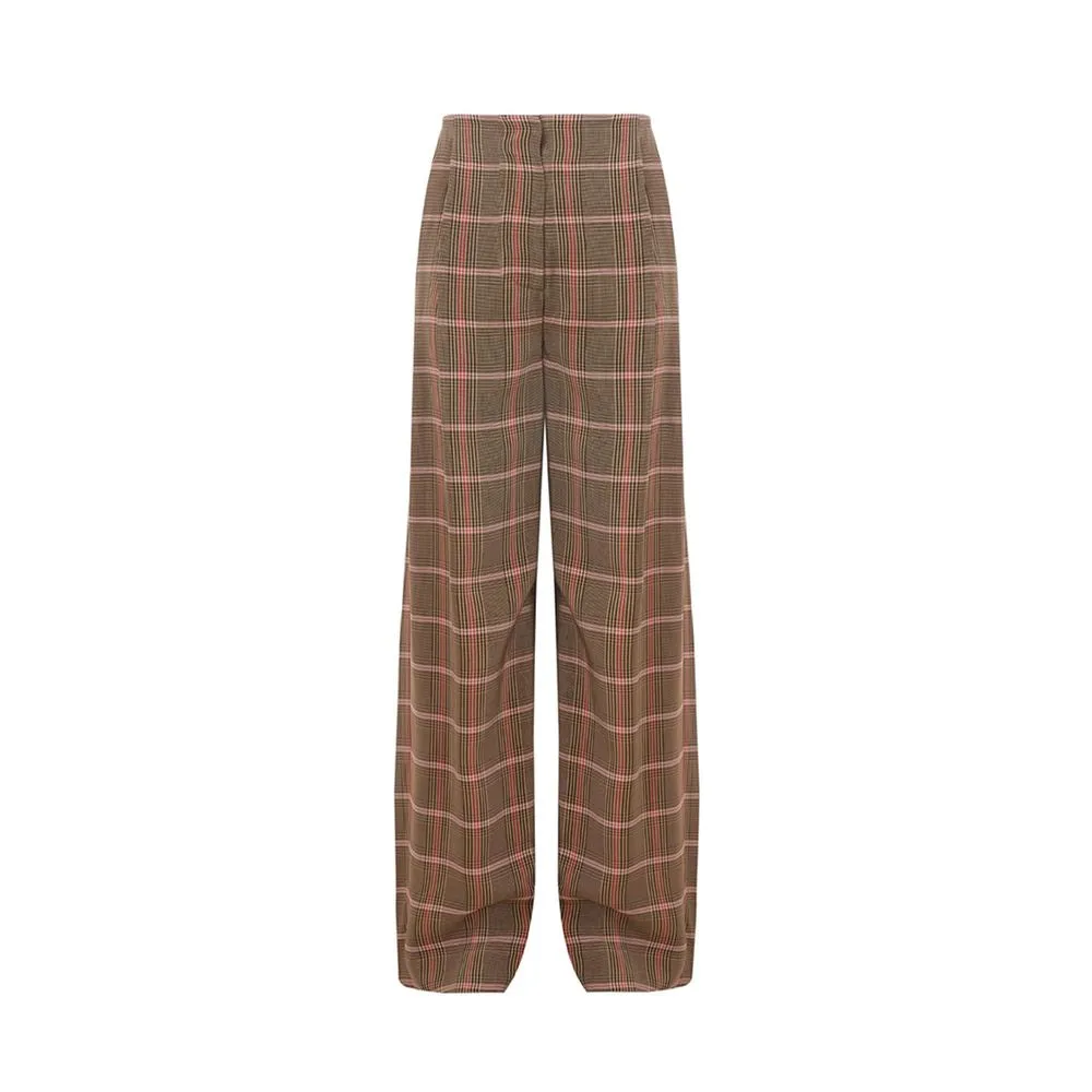 Elegant Brown Viscose Pants for Women sold by Louxly