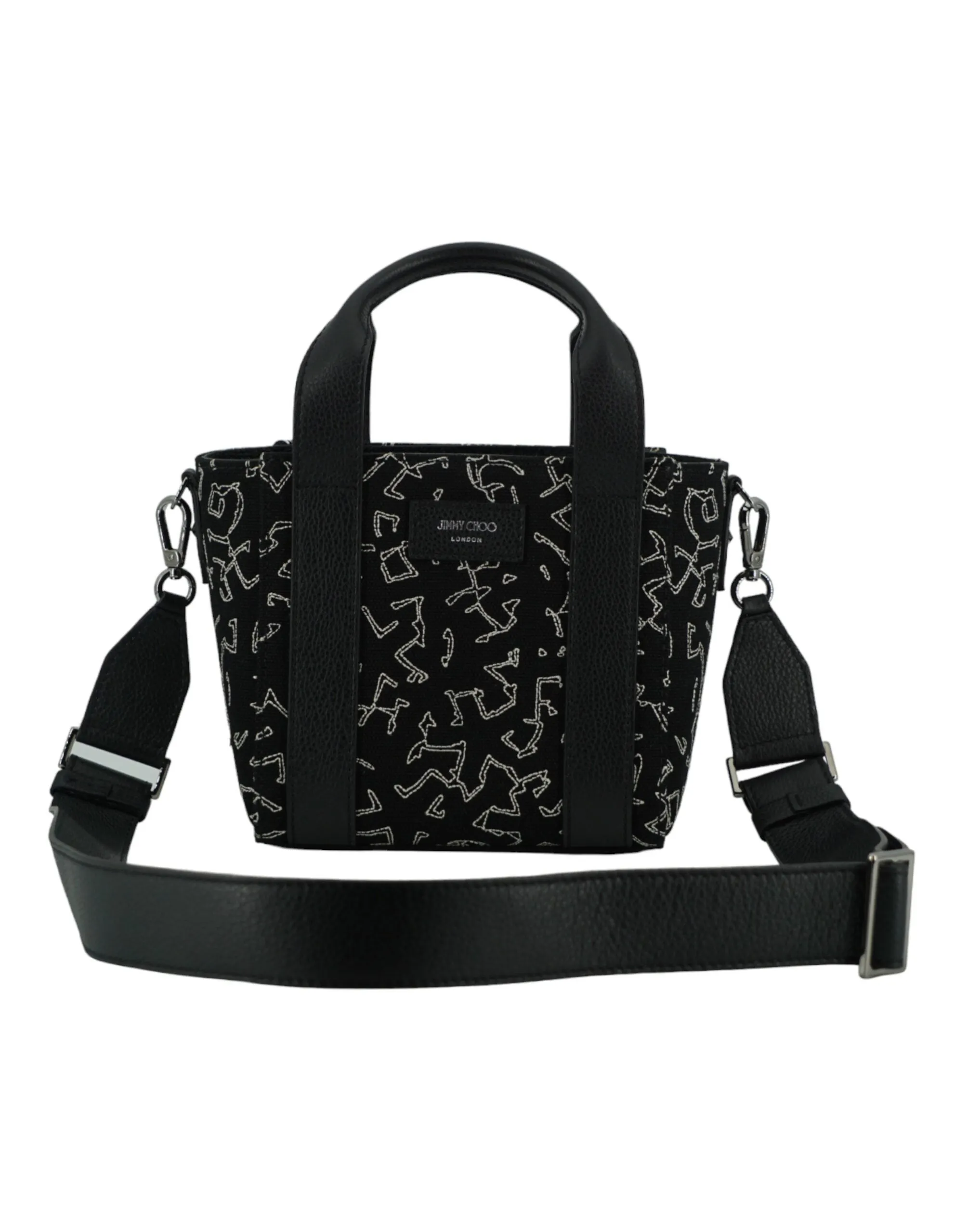Black Leather and Canvas Small Tote Bag sold by Louxly