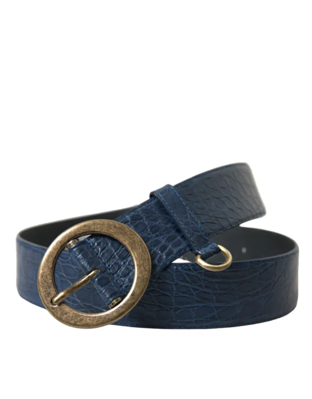 Elegant Italian Leather Belt with Metal Buckle sold by Louxly