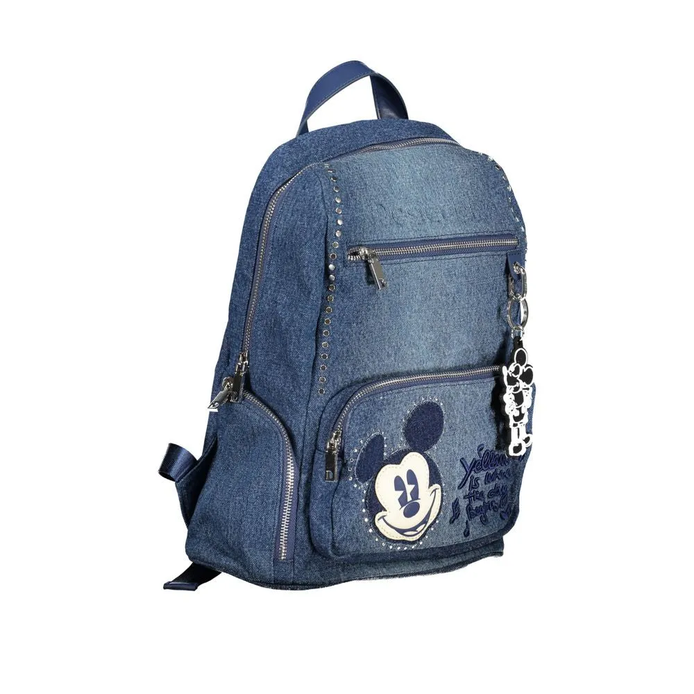 Chic Embroidered Blue Backpack with Contrasting Details sold by Louxly product image thumbnail 3