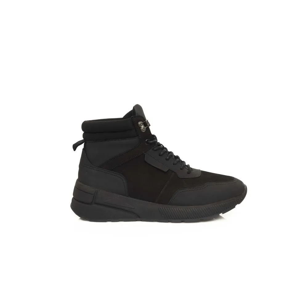 Black Leather Men Sneaker sold by Louxly