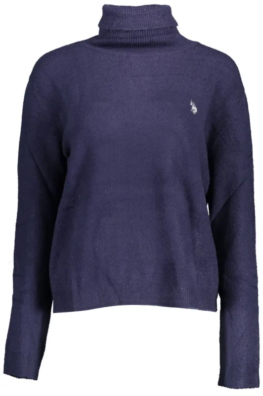 Chic Turtleneck Sweater with Embroidered Logo sold by Louxly