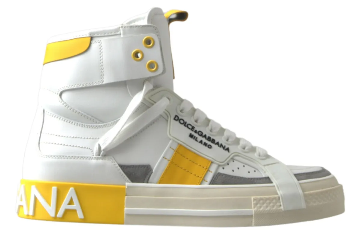 High-Top Perforated Leather Sneakers sold by Louxly