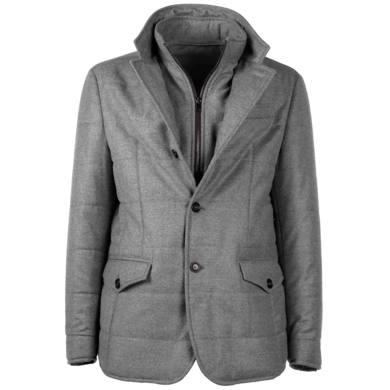 Gray Wool Men Jacket sold by Louxly