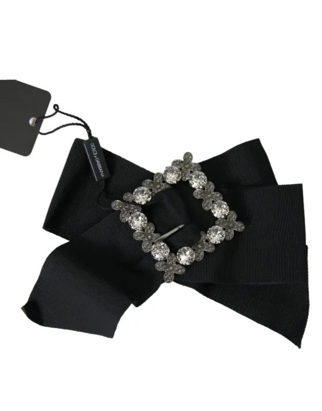 Black Swarovski Crystal Embellished Hair Clip sold by Louxly