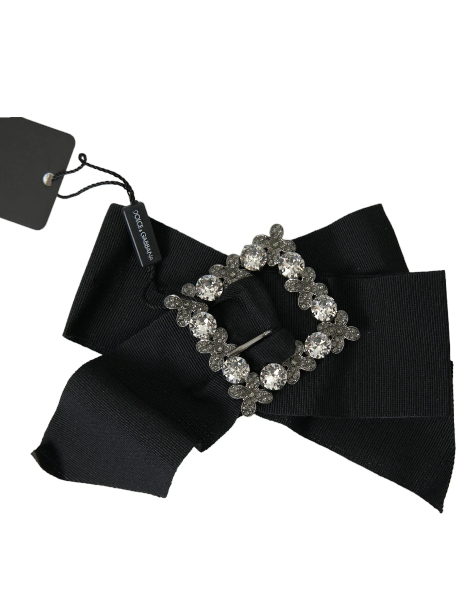 Black Swarovski Crystal Embellished Hair Clip sold by Louxly