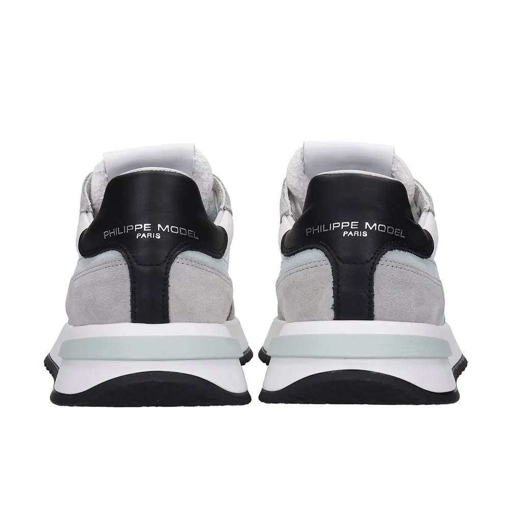 Chic White Fabric Sneakers with Leather Accents sold by Louxly product image thumbnail 2