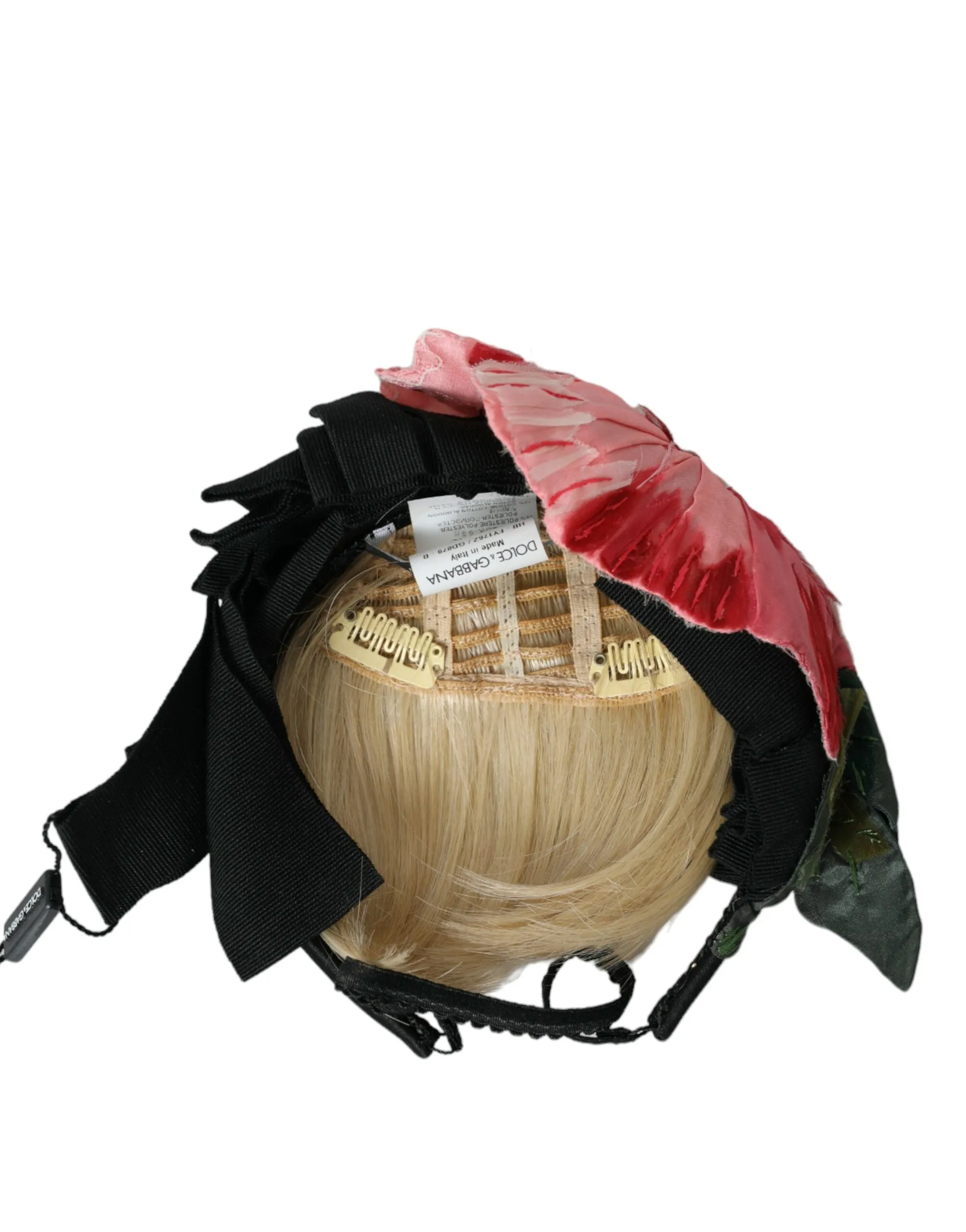 Black Viscose White Hair Parrucchiera Headband Diadem sold by Louxly product image thumbnail 4