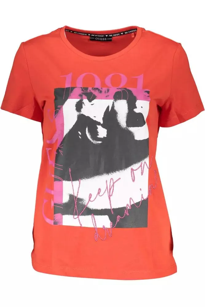 Chic Pink Embroidered Logo Tee sold by Louxly