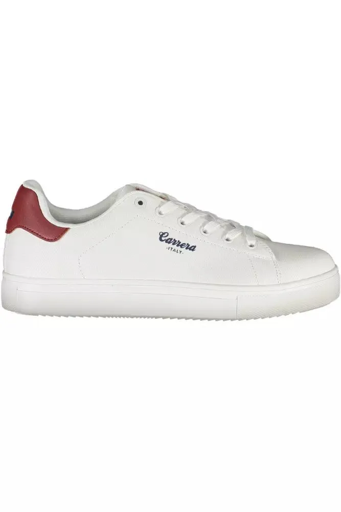 White Polyethylene Men Sneaker sold by Louxly