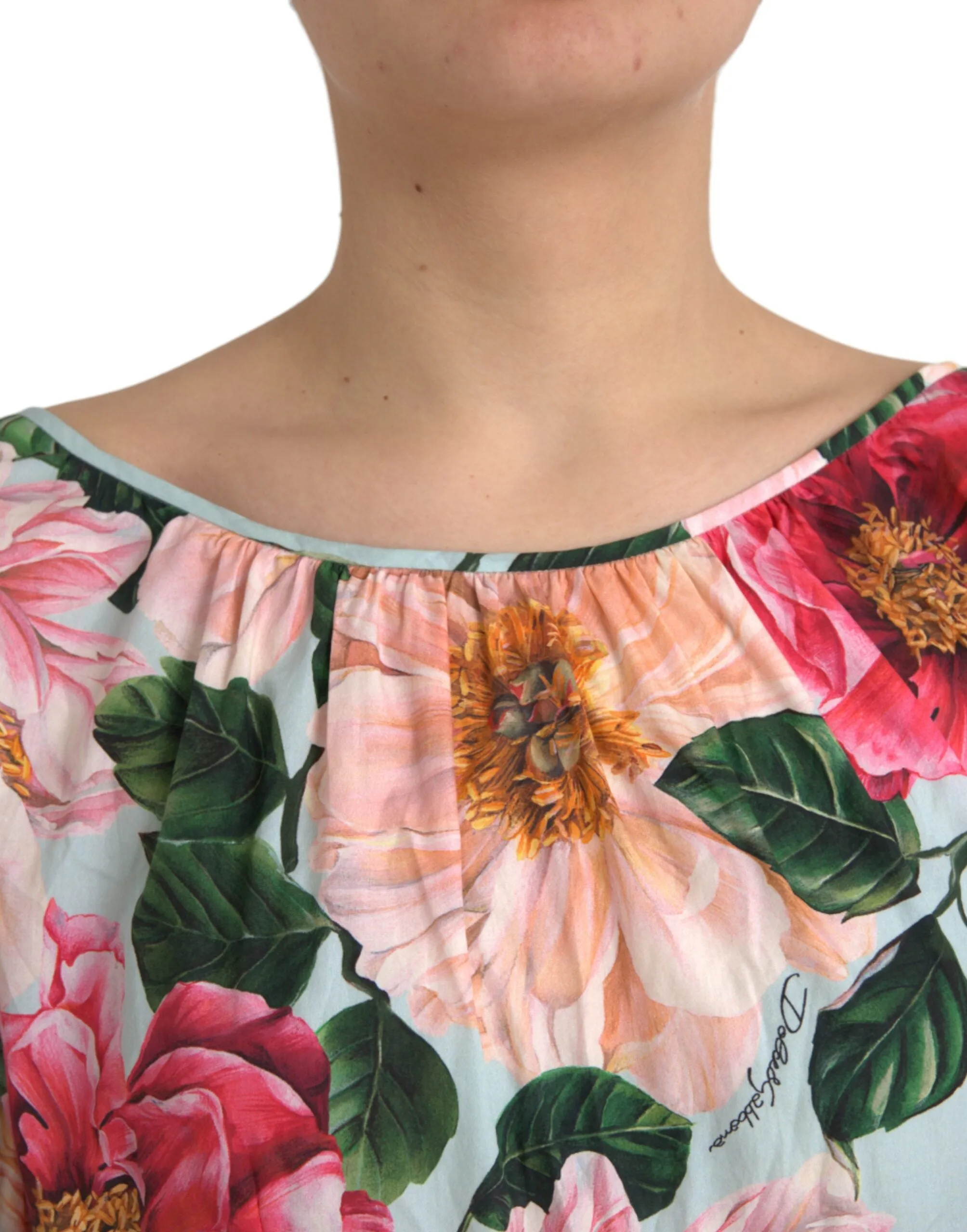 Multicolor Floral CottonAline Pleated Dress sold by Louxly product image thumbnail 5