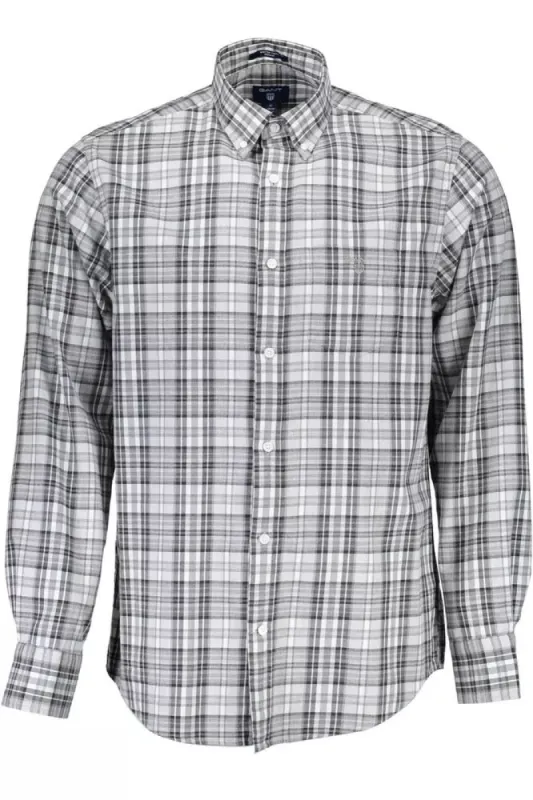 Gray Cotton Men Shirt sold by Louxly