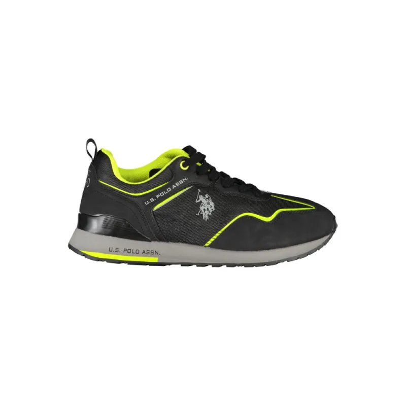 Elegant Black Lace-up Sneakers with Logo Detail sold by Louxly