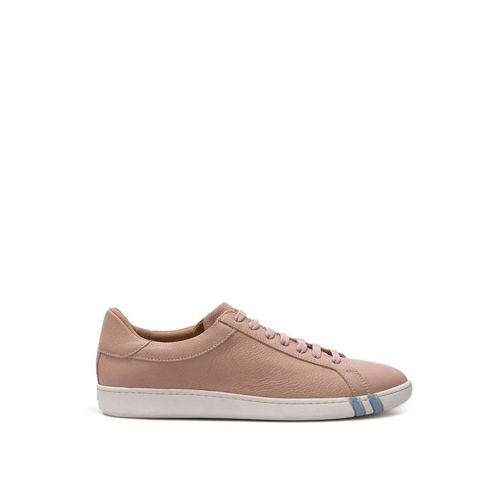 Elegant Pink Leather Sneakers sold by Louxly