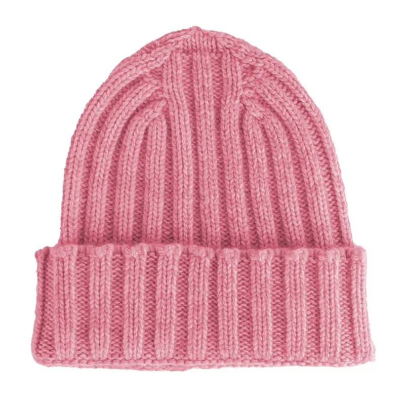 Elegant Italian Cashmere Ribbed Hat sold by Louxly