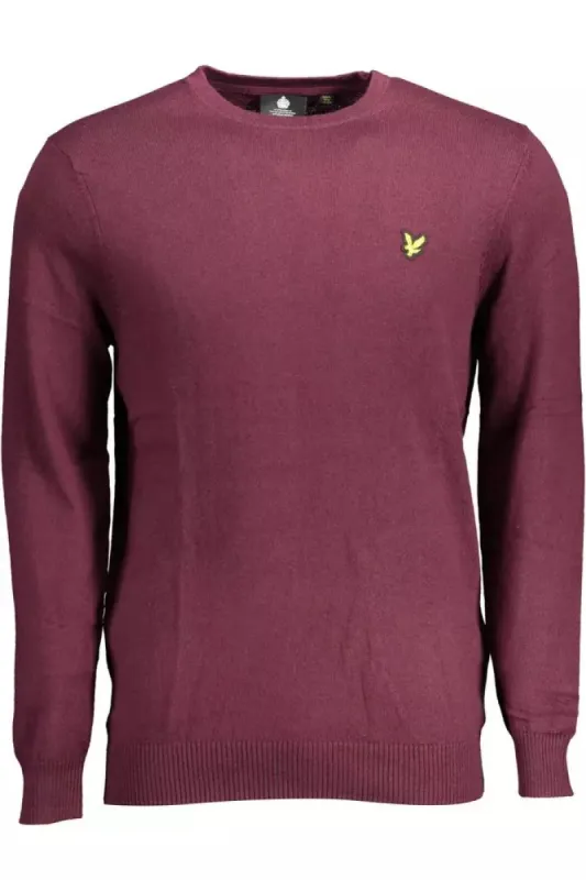 Elegant Purple Cotton-Wool Blend Sweater sold by Louxly