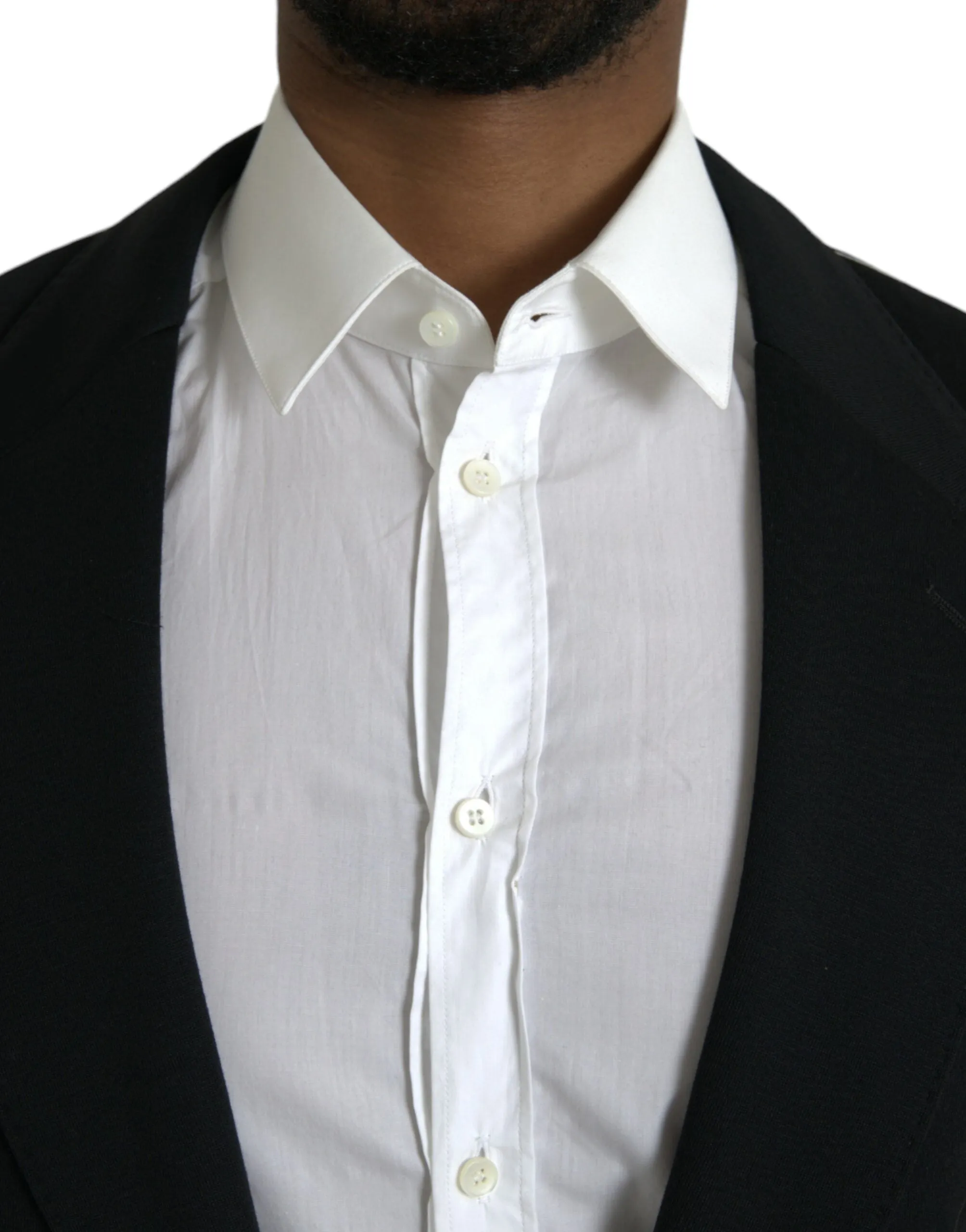 Black Wool Single Breasted Coat Blazer sold by Louxly product image thumbnail 4