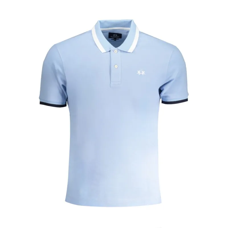 Light Blue Cotton Polo Shirt sold by Louxly