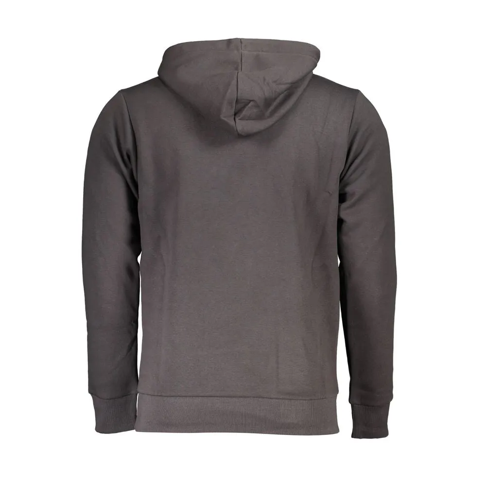 Chic Gray Hooded Sweatshirt with Embroidery Detail sold by Louxly product image thumbnail 2