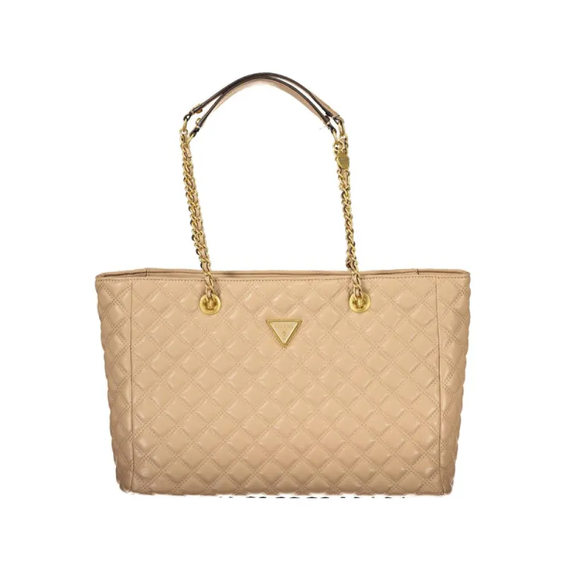 Beige Polyethylene Handbag sold by Louxly
