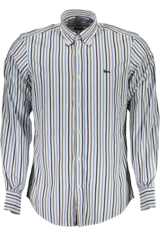 Elegant White Cotton Button-Down Shirt sold by Louxly