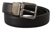 Elegant Black Leather Buckle Belt sold by Louxly