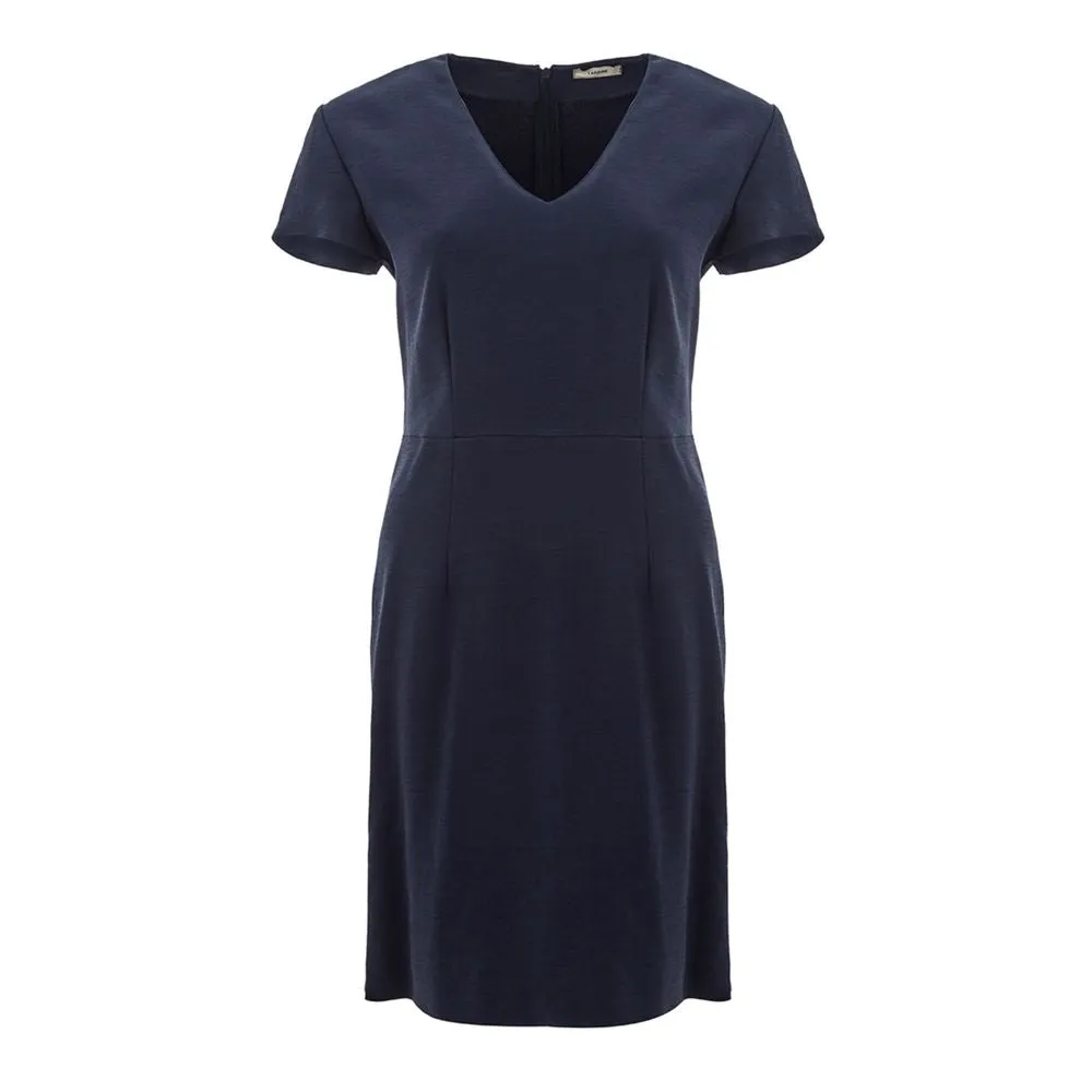Elegant Blue Viscose Dress Perfect for Every Occasion sold by Louxly