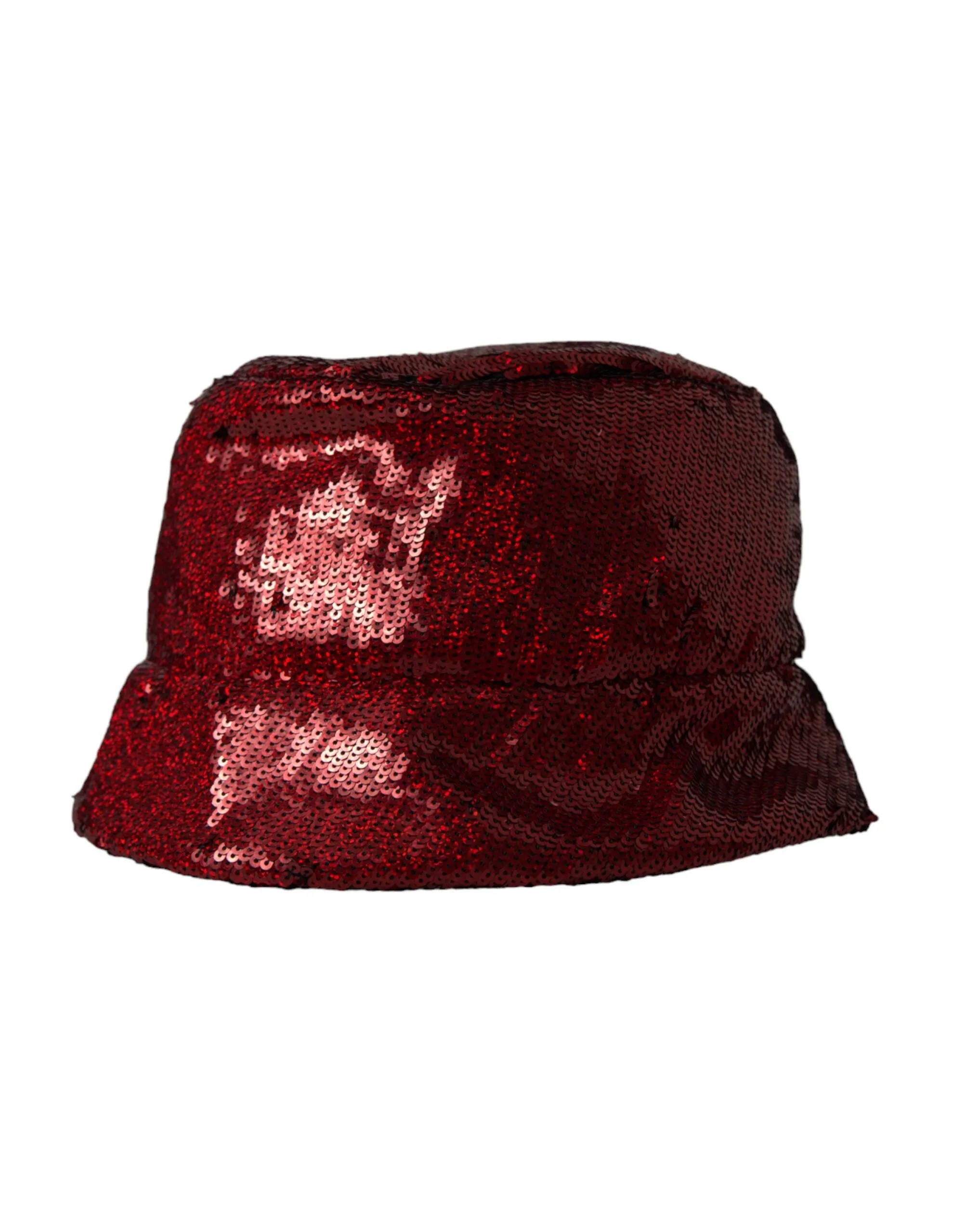 Red Sequined Nylon Bucket Hat Men sold by Louxly