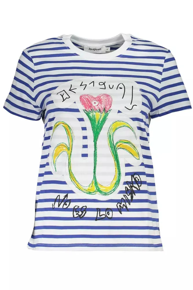 Blue Cotton Women T-Shirt sold by Louxly