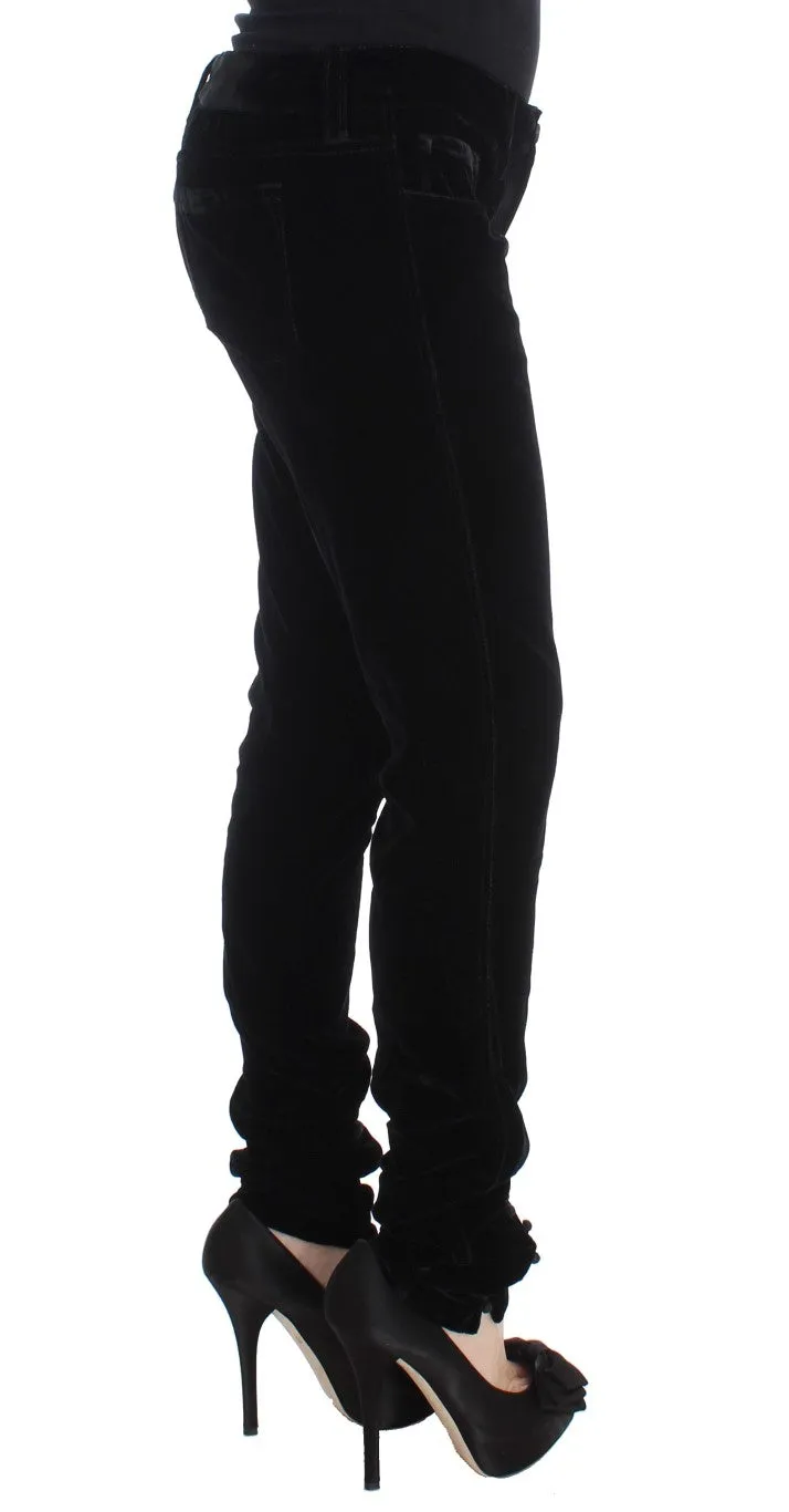 Elegant Black Slim Fit Trousers sold by Louxly product image thumbnail 4